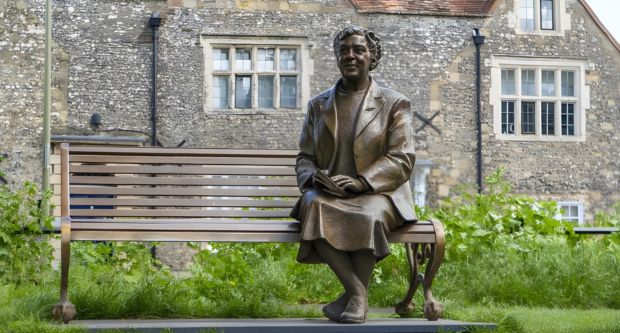 Agatha Christie's bench in Wallingford, Oxfordshire
